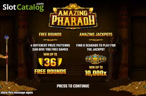 Οθόνη2. Amazing Pharaoh Κουλοχέρης 
