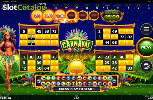 Οθόνη3. Carnaval Link&Win Κουλοχέρης