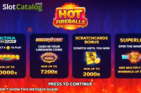 Οθόνη2. Hot Fireballs Link&Win Κουλοχέρης
