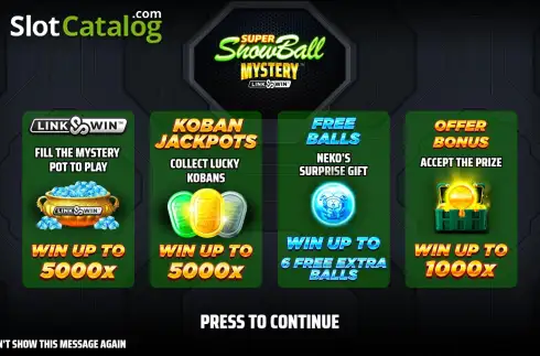 Οθόνη2. Super Showball Mystery Link&Win Κουλοχέρης