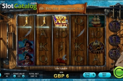 Οθόνη4. Plucky Pirates Devil's Triangle Κουλοχέρης