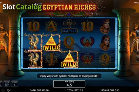 Οθόνη5. Egyptian Riches (Nektan) Κουλοχέρης
