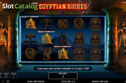 Οθόνη6. Egyptian Riches (Nektan) Κουλοχέρης