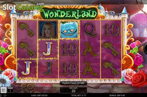 Οθόνη3. Wonderland (Nektan) Κουλοχέρης