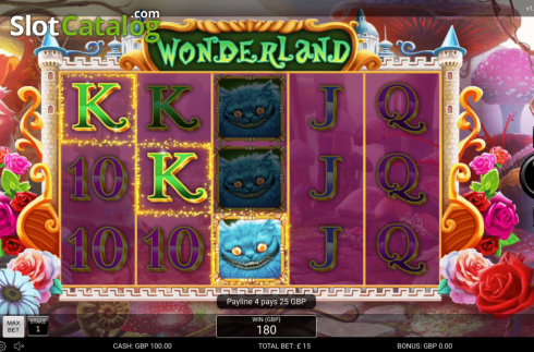 Οθόνη5. Wonderland (Nektan) Κουλοχέρης
