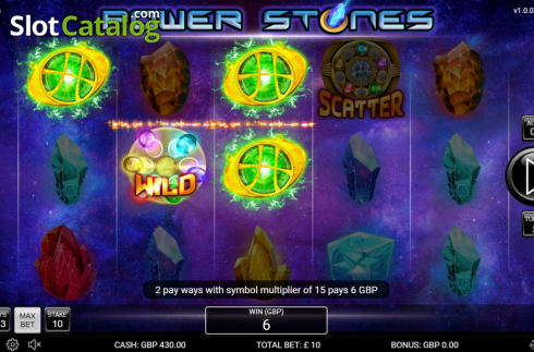 Οθόνη4. Power Stones Κουλοχέρης