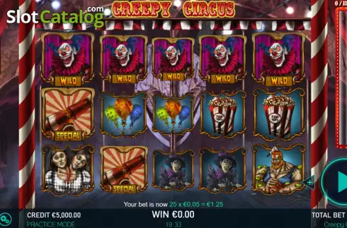 Οθόνη2. Creepy Circus Κουλοχέρης 