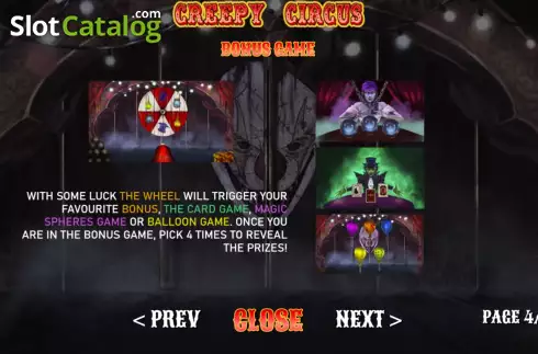 Οθόνη8. Creepy Circus Κουλοχέρης 
