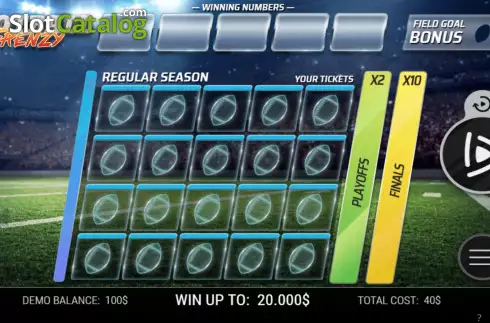 Οθόνη2. Football Frenzy (NeoGames) Κουλοχέρης 