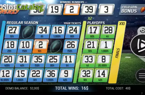 Οθόνη4. Football Frenzy (NeoGames) Κουλοχέρης 