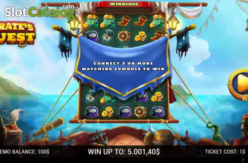 Οθόνη2. Pirate's Quest (NeoGames) Κουλοχέρης