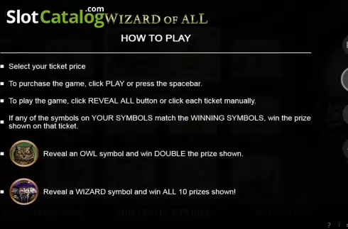 Οθόνη5. Wizard of All Κουλοχέρης