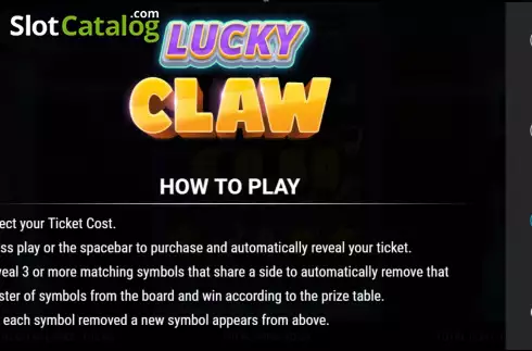 Οθόνη5. Lucky Claw Κουλοχέρης