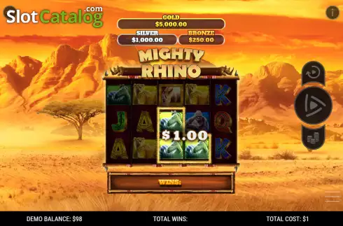 Οθόνη3. Mighty Rhino Κουλοχέρης