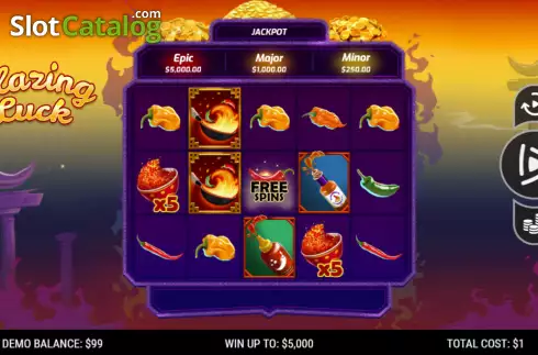 Οθόνη2. Blazing Luck (NeoGames) Κουλοχέρης