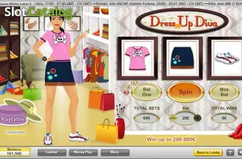 Οθόνη 3. Dress Up Diva Κουλοχέρης