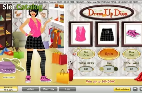 Οθόνη 4. Dress Up Diva Κουλοχέρης