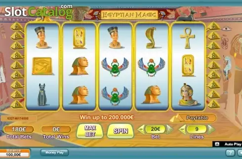 Οθόνη 1. Egyptian Magic (NeoGames) Κουλοχέρης