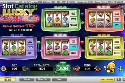 Οθόνη 4. Lucky Machines Κουλοχέρης