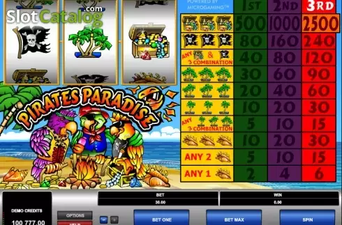 Οθόνη 2. Pirates Paradise (Microgaming) Κουλοχέρης