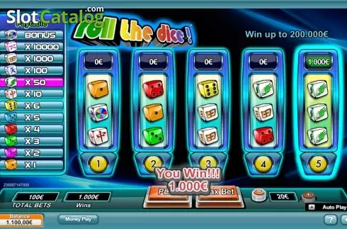 Οθόνη 3. Roll the Dice (NeoGames) Κουλοχέρης 