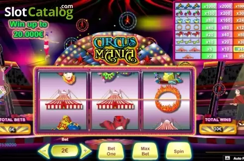 Οθόνη 2. Circus Mania Κουλοχέρης 