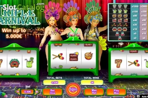 Οθόνη 4. Triple Carnival Κουλοχέρης 