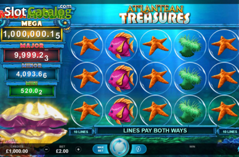 Οθόνη3. Atlantean Treasures Mega Moolah Κουλοχέρης 