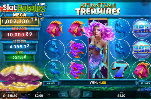 Οθόνη4. Atlantean Treasures Mega Moolah Κουλοχέρης 