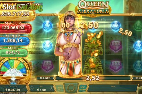 Οθόνη4. Queen of Alexandria WowPot Κουλοχέρης
