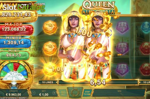 Οθόνη5. Queen of Alexandria WowPot Κουλοχέρης