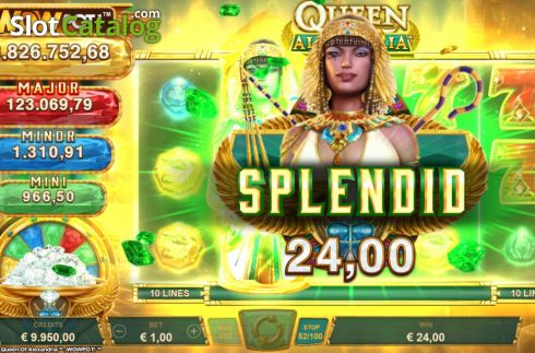 Οθόνη6. Queen of Alexandria WowPot Κουλοχέρης