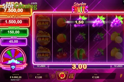 Οθόνη5. Starlite Fruits Κουλοχέρης