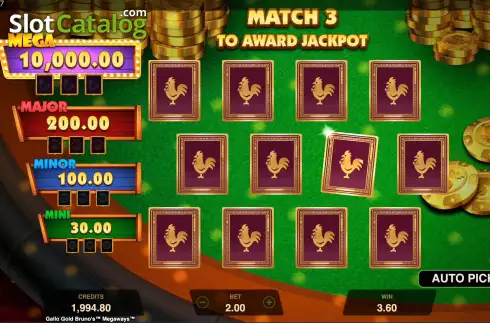 Οθόνη6. Gallo Gold Bruno's Megaways Κουλοχέρης 