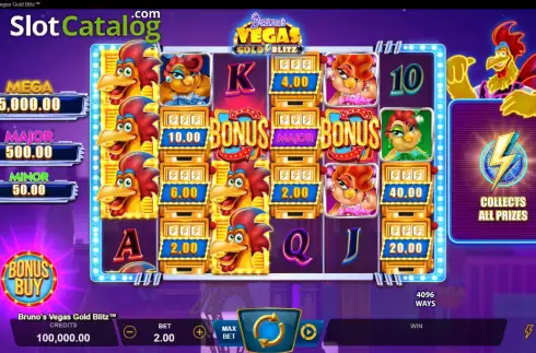 Οθόνη2. Bruno's Vegas Gold Blitz Κουλοχέρης 