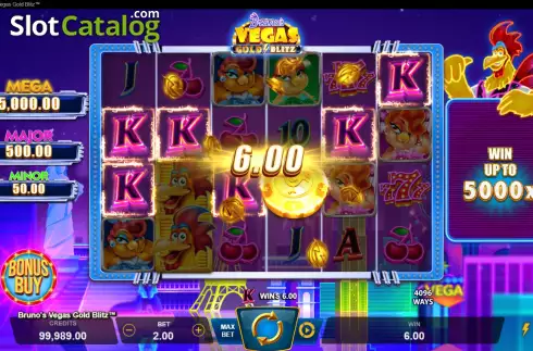 Οθόνη3. Bruno's Vegas Gold Blitz Κουλοχέρης 