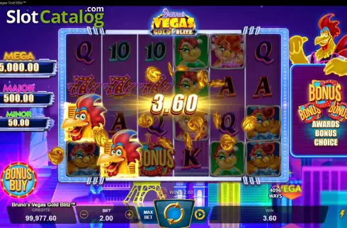 Οθόνη4. Bruno's Vegas Gold Blitz Κουλοχέρης 