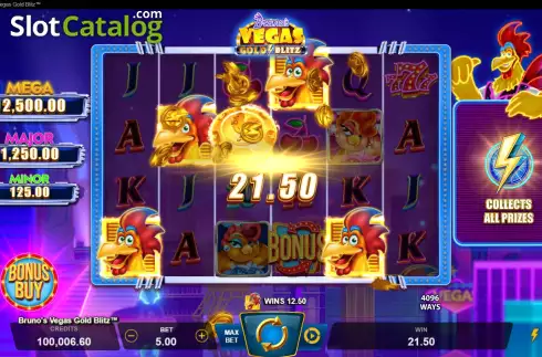 Οθόνη5. Bruno's Vegas Gold Blitz Κουλοχέρης 