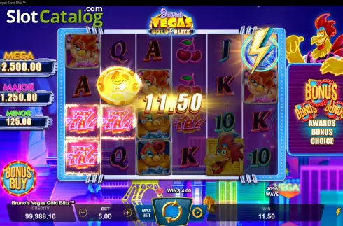 Οθόνη6. Bruno's Vegas Gold Blitz Κουλοχέρης 