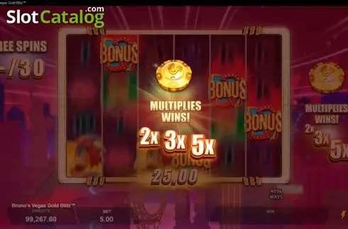 Οθόνη9. Bruno's Vegas Gold Blitz Κουλοχέρης 