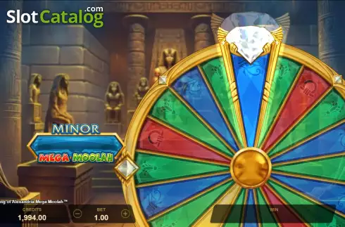 Οθόνη7. King of Alexandria Mega Moolah Κουλοχέρης