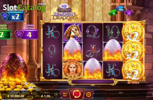Οθόνη2. Age of Conquest Diamonds & Dragons Κουλοχέρης