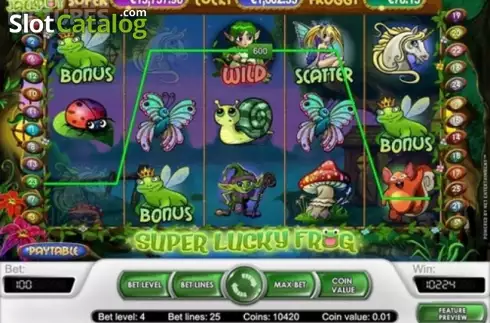 Οθόνη3. Super Lucky Frog (NetEnt) Κουλοχέρης