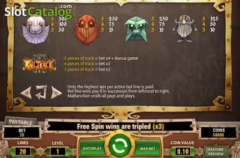 Πίνακας πληρωμών 3. Boom Brothers Κουλοχέρης