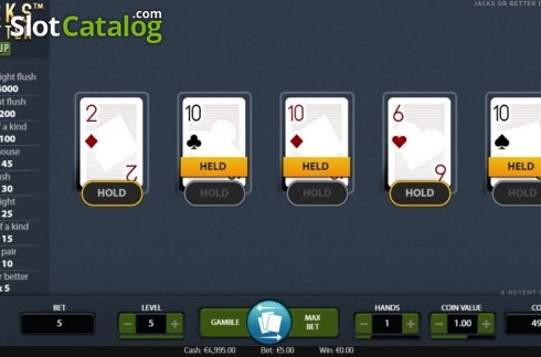 Οθόνη2. Jacks or Better Double Up (NetEnt) Κουλοχέρης 