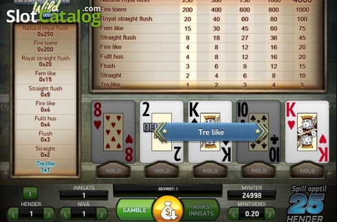 Οθόνη4. Deuces Wild Double Up (NetEnt) Κουλοχέρης