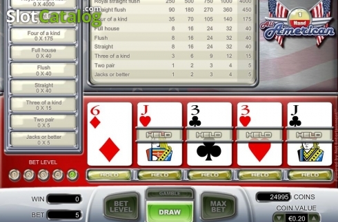 Οθόνη2. All American 1 Hand Poker (NetEnt) Κουλοχέρης 