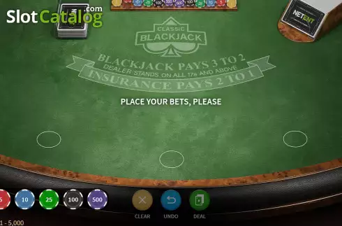 Οθόνη2. Blackjack Classic (NetEnt) Κουλοχέρης 