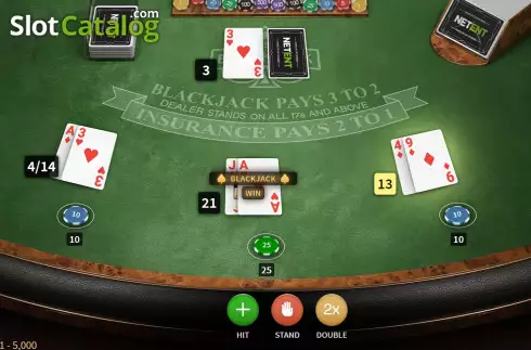 Οθόνη5. Blackjack Classic (NetEnt) Κουλοχέρης 