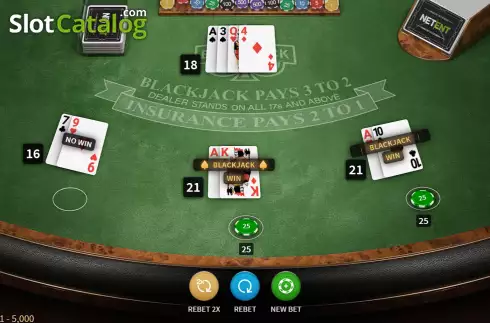Οθόνη6. Blackjack Classic (NetEnt) Κουλοχέρης 